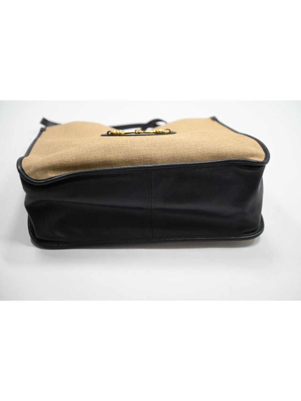 Gucci Horsebit 1955 Tote Canvas and Leather Bag in Beige - Picture 4 of 11